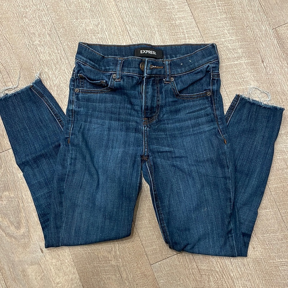 Express Ankle Cropped Jeans (Jeggings) Size 0